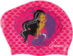 Finis long hair silicone cap print seashell rózsaszín
