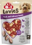 8in1 Delicii (Lovies) cu rață și oase cu calciu 80 g recompensă pentru câini, oase din calciu învelite în carne de rață
