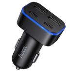 hoco. z63 autós töltő 2 type-c+2 usb aljzat (42w, pd gyorstöltő 3.0) fekete (Z63)