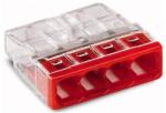 WAGO Clemă de legătură în doză COMPACT 4x2, 5 450V roșie WAGO 2273-204 (SM0003)