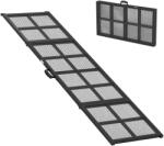 PawHut Rampă pentru Câini Pliabilă din Oțel, Scară pentru Câine cu Suprafață Antiderapantă, Sarcină 180 kg, 191 x 50 x 4 cm, Negru | Aosom Romania (D06-278V00BK)