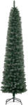 HOMCOM Brad de Crăciun Slim cu 624 Ramuri, Bază Pliabilă, Plastic și Metal, 56x56x225 cm, Verde | Aosom Romania (830-324V02GN)