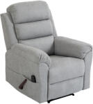 HOMCOM Fotoliu Reclinabil cu Masaj Manual 135°, Încălzire și 8 Puncte de Masaj, Chenille, 87x95x109 cm, Gri Deschis | Aosom Romania (700-211V90LG)