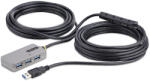 StarTech U01043-USB-EXTENDER, USB 3.2 Gen 1 (3.1 Gen 1) Type-A, USB 3.2 Gen 1 (3.1 Gen 1) Type-A, 5000 Mbit/s, Fekete, Ezüst, Műanyag, Újrahasznosított polivinil-klorid (rPVC) (U01043-USB-EXTENDER)