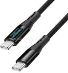 LogiLink USB 2.0 Type-C kábel, C/M - C/M, 480 Mbit/s, 240W, kijelző, nejlon, fekete, 1 m (LOGILINK_CU0446) (LOGILINK_CU0446)