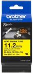 Brother HSe-631E Pro Tape, 11, 2 mm x 1, 5 m, fekete nyomtatás / sárga háttér, eredeti szalag (HSE631E)