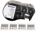 Brady M4-49-422 / 170739, 25.40 mm x 25.40 mm, Poliészter, fekete nyomtatás / fehér háttér (170739)