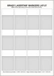 Brady LAT-27-361-1 / 029766, LaserTab lézernyomtatható címkék, 47.63 mm x 80.44 mm (29766)