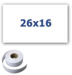 CDRmarket Árazócímkék címkézőfogóhoz, téglalap alakú, 26 mm x 16 mm, 700 db, fehér (ETRL-26X16-White2)