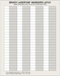 Brady LAT-57-361-2.5 / 089402, LaserTab lézernyomtatható címkék, 9.53 mm x 45.72 mm (89402)