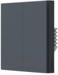 Aqara Întrerupător inteligent, încastrat, fară nul, dublu, Aqara Smart Wall Switch H1 Grey EU (No Neutral) ZigBee, Matter over Bridge (6975833354931)