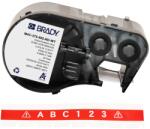 Brady M4C-375-595-RD-WT / 170845, 9.53 mm x 7.62 m, Vinyl, fehér nyomtatás / piros háttér (170845)