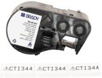 Brady M4-89-422 / 170737, 12.70 mm x 38.10 mm, Poliészter, fekete nyomtatás / fehér háttér (170737)