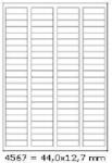 CDRmarket Öntapadós címkék 44 x 12, 7 mm, 88 címke, A4, 100 lap (R0ECO.4567A)