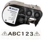 Brady M4C-1000-595-WT-BK / 170833, 25.40 mm x 7.62 m, Vinyl, fekete nyomtatás / fehér háttér (170833)