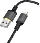 hoco. X128 adatkábel (USB - lightning, 2.4A, gyorstöltő, 100cm) FEKETE (HOCO_X128_USB_C) (HOCO_X128_USB_C)