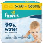 Pampers Șervețele umede pentru bebeluși Pampers - Aqua Water, 6 x 60 bucăți (1100049763)