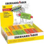 Eberhard Faber Radieră cu afișaj, suport pentru creion, triunghiulară, EBERHARD FABER „Winner, culori neon asortate (585450)