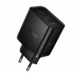hoco. N75 hálózati töltő USB+2 Type-C aljzat 65W PD gyorstöltő 3.0 fekete N75_B (N75_B)