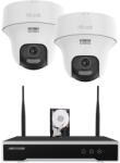 HiLook Sistem performant de supraveghere Wi-Fi HiLook cu 2 camere rotative, 4 MP 2K, detectare persoane si vehicule, audio bidirectional, vedere nocturna IR 20 m, Hard inclus (59344-)