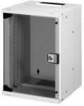 ASSMANN DN-49102 SOHO PRO 10" 9U 254x315x300mm üvegajtós szürke fali rack szekrény - pcx