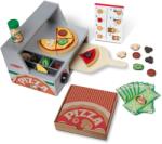 Melissa & Doug Melissa & Doug, Gatit pizza, set creativ din lemn, 41 de piese Bucatarie copii
