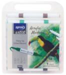 KOH-I-NOOR Marker, 2 Capete, Diverse Culori, Acrilic, Plastic (KH-SP58203)
