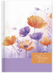 pd Calendar Határidőnapló Period Flowers B/6 heti Violet papír 2027