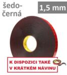 3M VHB 5962-F, grosime 1, 5 mm; bandă adezivă acrilică dublu-față gri-negru 12 mm x 33 m (7100211838)