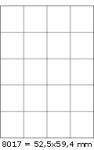 CDRmarket Etichete autoadezive 52, 5 x 59, 4 mm, 20 etichete, A4, 100 coli (R0ECO.8017A)