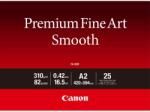 Canon Premium Fine Art Smooth 1711C016, 310 g/m2, A2, 25 buc. , mat, pentru imprimantă cu jet de cerneală, alb, hârtie foto (1711C016)
