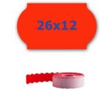 CDRmarket Etichete de preț pentru clești, 26mm x 12mm, 900 buc. , roșu semnal (ETRL-26x12-red)