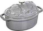 Staub Oală de gătit ovală cu capac pentru oală în formă de porcușor, gri grafit V 1, 0 l (ST1121718)