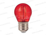 V-TAC SKU-7413 Led lámpa E27 G45 4W kisgömb 60lm Piros 300° sugárzási szög 240V (7413)