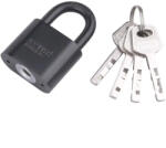 Extol Lakat fekete edzett acél 4db kulcs 30mm rsz: 8857413 (8857413)