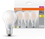 OSRAM Base LED fényforrás (izzó), classic forma, matt plasztik búra, E27 foglalat, 7, 5W, 1055lm, 2700K meleg fehér 3db-os csomag ( 4058075592490 ) (4058075592490)