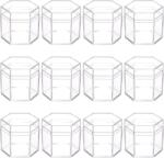 BENECREAT hatszög alakú átlátszó akril tároló doboz - 5, 6x5x5 cm - 21 db