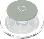 Popsockets Hand Drawn Heart Design PopSockets PopGrip MagSafe kompatibilis telefontartó gyűrű - Zsálya/Zöld/Szürke szívmintás, minimalista dizájn