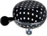 Basil Polkadot kerékpár csengő - fekete/fehér pöttyös - 80 mm
