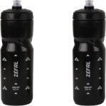 Zéfal Pack Sense Soft 80 szett 2 db puha szagtalan kerékpáros kulacs fekete 2x800 ml BPA mentes szilikon szívócsővel hegyikerékpárhoz