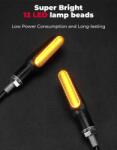 KEMIMOTO LED motoros index 12V, M8, E24, IP67 - fekete - 2 db