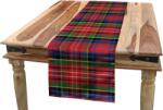 ABAKUHAUS Plaid asztali futó skót kockás mintával - többszínű - 40x225 cm