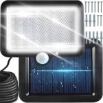Retoo 108 LED-es napelemes reflektor mozgásérzékelővel, IP44 (E867)