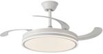 Rábalux 71364 LED ventilátor világítással Fluara | 60W integrált LED forrás | 4800lm | 3000-6500K | távirányítás | fényerőszabályzó | fehér