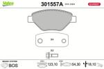 VALEO set placute frana, frana disc VALEO 301557A (301557A)