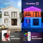 ABREAL Homlokzati világítás ház Led fényfüzér, 30m 60 LED-del, karácsonyi, Wi-Fi (CN)