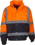 Yoko HI-VIS HVP218 / Unisex fényvisszaverő bomberdzseki - HV narancssárga/sötétkék XL (79P218zw404)