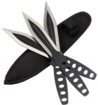 Depox Set 3 cutite de aruncat DEPOX®, Ballistic Blades, 22.5 cm, negru, husa inclusa (2489)