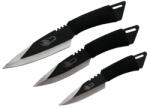 Depox Set 3 cutite de aruncat DEPOX®, Scorpion King, 24.5 cm, negru, husa inclusa (2487)