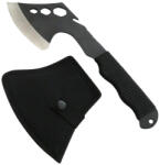 Depox Topor DEPOX®, Little Viking, otel inoxidabil, negru, 26 cm, teaca inclusa (2470)